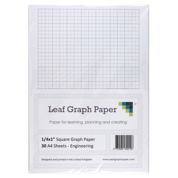 A4 Graph Paper 1/4 Inch 0.25