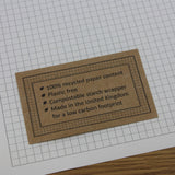 A5 Graph Paper 5mm 0.5cm Squared, 100% Recycled, Plastic Free, 30 Loose Sheets