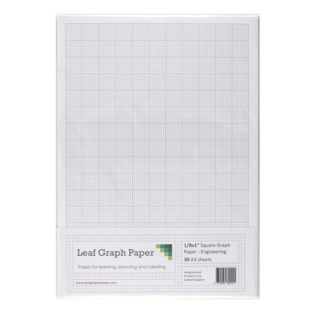 A3 Graph Paper 1/10 0.1 Inch 0Squared, 60 Page Jotter Pad, Grey