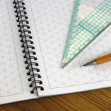 Products A3 Isometric Grid Graph Paper 10mm 1cm, 60 Page Jotter, Grey Grid, 100gsm