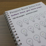 Project Book A5 Jotter Pad - Premium Paper - 110 Pages - Planning