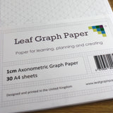 A4 Axonometric Graph Paper 10mm 1cm Triangles - 30 Loose-Leaf Sheets