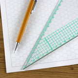 A4 Hexagon Graph Paper 10mm 1cm - 30 Loose-Leaf Sheets