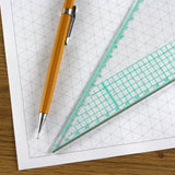 A4 Isometric Graph Paper 10mm 1cm Triangles - 30 Loose-Leaf Sheets