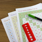 A4 Times Table Grid Pack - 1 to 12 Multiplication Square - 30 Loose-Leaf Sheets - Teaching Resource