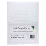 A4 Perspective Drawing Paper, Single Point Projection, 30 Sheet Pack, Grey Grid, Teaching