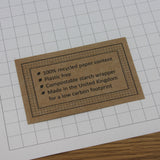A5 Graph Paper 10mm 1.0cm Squared, 100% Recycled, Plastic Free, 30 Loose Sheets