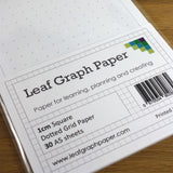 A5 Square Dotted Grid 10mm 1cm Graph Paper - 30 Loose-Leaf Sheets - Grey Dots