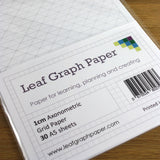 A5 Axonometric Graph Paper 10mm 1cm Triangles - 30 Loose-Leaf Sheets - Grey Grid