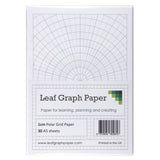 A5 Polar Graph Paper 5 Degree Increments - 30 Loose-Leaf Sheets - Grey Grid