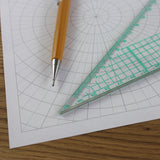 A5 Polar Graph Paper 5 Degree Increments - 30 Loose-Leaf Sheets - Grey Grid