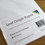 A5 Graph Paper 3mm 0.3cm Squared - 30 Loose-Leaf Sheets