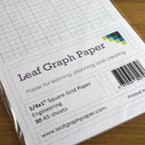 A5 Graph Paper 1/4 inch 0.25" Squared Imperial - 30 Loose-Leaf Sheets - Grey Grid