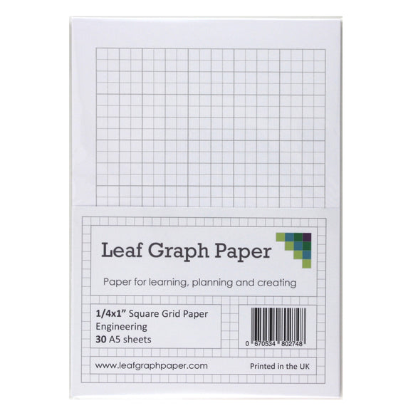 A5 Graph Paper 1/4 inch 0.25