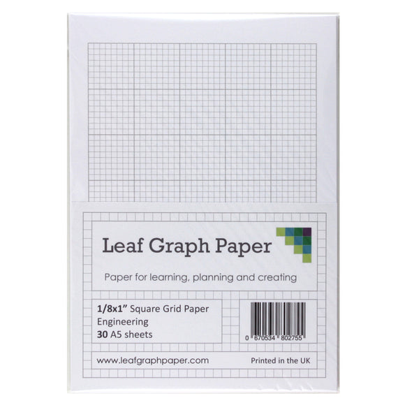 A5 Graph Paper 1/8 inch 0.125