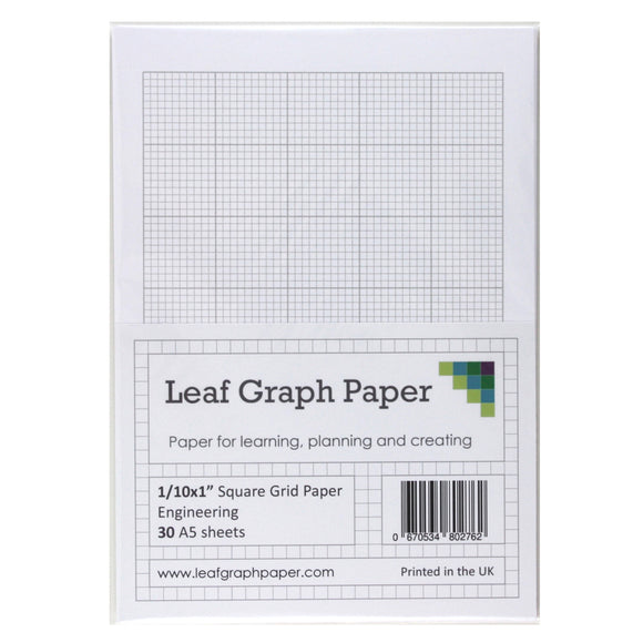 A5 Graph Paper 1/10 inch 0.1