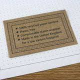 A5 Square Dotted Grid Paper 5mm 0.5cm, 100% Recycled, Plastic Free, 30 Sheets