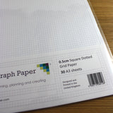 A3 Dotted Grid Paper 5mm 0.5cm Squared - 30 Loose-Leaf Sheets