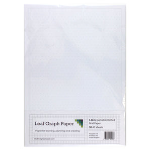 A3 Isometric Dotted Grid Graph Paper 10mm 1cm - 30 Loose-Leaf Sheets