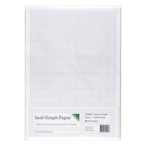 A3 Graph Paper 1/10 inch 0.1" Squared Engineering - 30 Loose-Leaf Sheets - Leaf Graph Paper