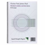 A4 Guitar Tab and Standard Notation Sheet Music, 5x Staves, Jotter Pad 50 Pages