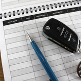 A4 Vehicle Mileage Log - Board-Backed Jotter Pad 50 Pages - Organising