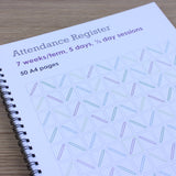 Attendance Register Book - 50 A4 Pages - Board Backed - Teaching Resources - Leaf Graph Paper
