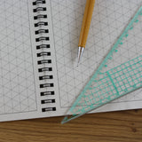 A4 Isometric Grid Paper 10mm 1cm, 100% Recycled Jotter Pad, 56 Portrait Pages