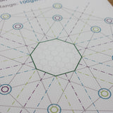 Hexagon Graph Paper Jotter Pad 10mm 1.0cm, 110 A4 pages, Frosted Covers, 100gsm Paper