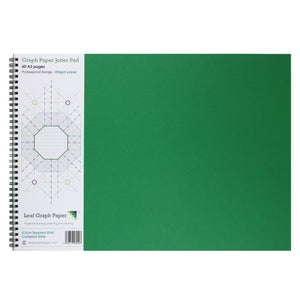 A3 graph paper jotter pad 5mm 0.5cm squared cartesian, 60 pages 100gsm paper