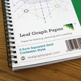 A3 graph paper jotter pad 5mm 0.5cm squared cartesian, 60 pages 100gsm paper