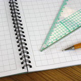 A3 graph paper jotter pad 10mm 1.0cm squared cartesian, 60 pages 100gsm paper