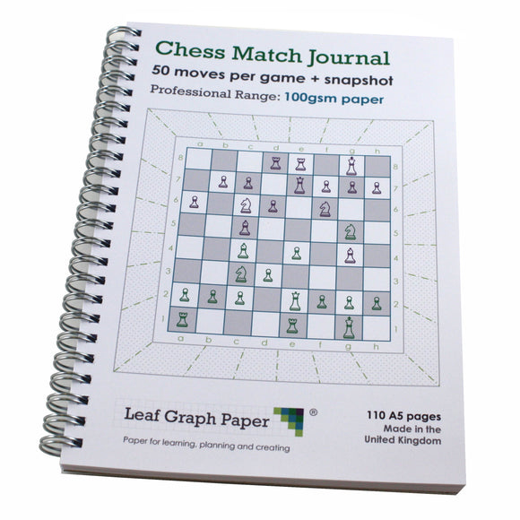 A5 Chess Match Game Score Book Journal, 100gsm Paper, Frosted Covers
