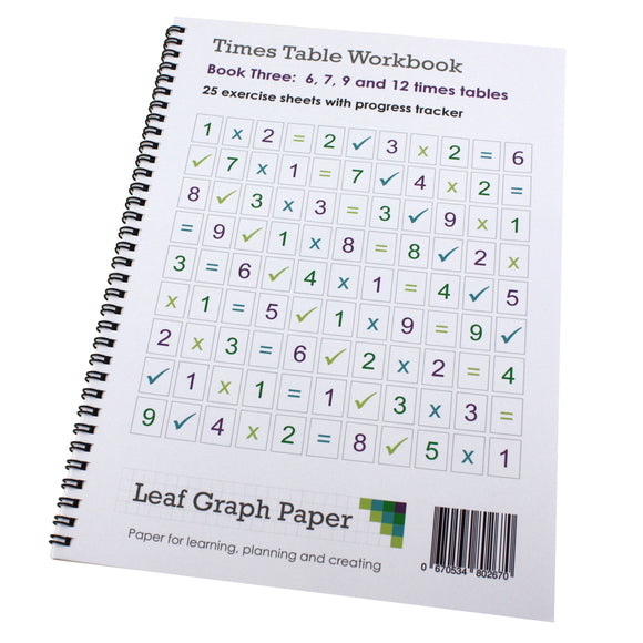 Times Table Workbook KS2 6, 7, 9 and 12 Tables (Ages 6 to 9) Book 3
